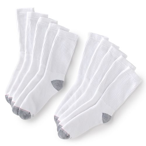 Men's Hanes 10pk. White Crew Socks