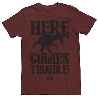 Men's Jurassic Park Here Comes Trouble Graphic Tee