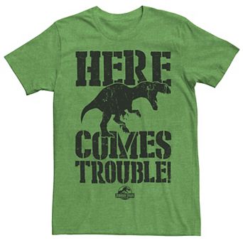 Men's Jurassic Park Here Comes Trouble Graphic Tee