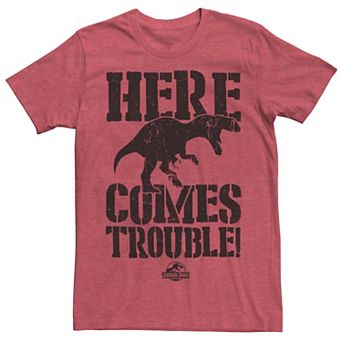 Men's Jurassic Park Here Comes Trouble Graphic Tee