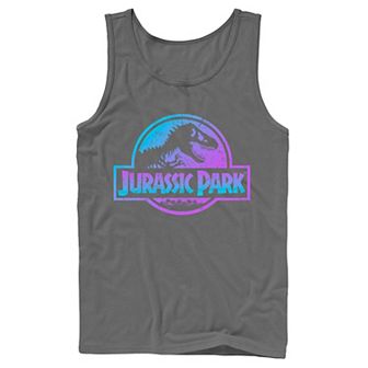 Men's Jurassic Park Blue & Purple Fossil Logo Tank Top