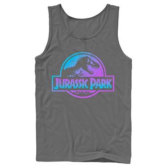 Men's Jurassic Park Blue & Purple Fossil Logo Tank Top