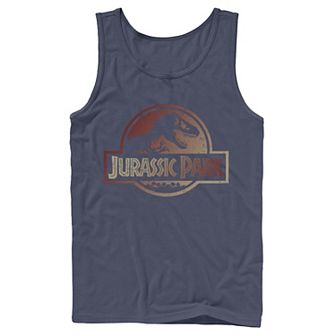 Men's Jurassic Park Blue & Purple Fossil Logo Tank Top