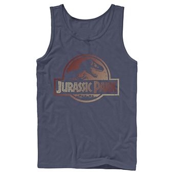 Men's Jurassic Park Blue & Purple Fossil Logo Tank Top