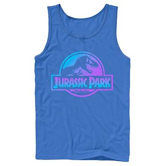Men's Jurassic Park Blue & Purple Fossil Logo Tank Top