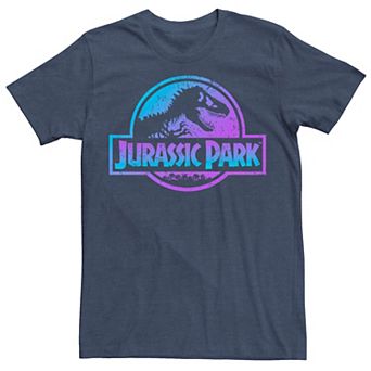 Men's Jurassic Park Blue & Purple Fossil Logo Graphic Tee
