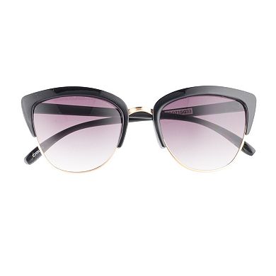 Women's SO® Mixed Media Cat Eye Sunglasses