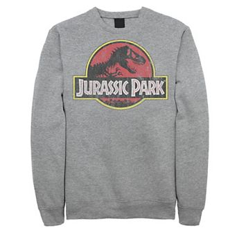 Men's Jurassic Park Distressed Original Park Logo Fleece Pullover