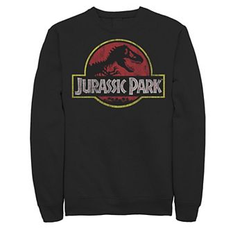 Men's Jurassic Park Distressed Original Park Logo Fleece Pullover