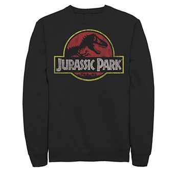 Men's Jurassic Park Distressed Original Park Logo Fleece Pullover
