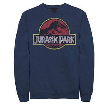 Men's Jurassic Park Distressed Original Park Logo Fleece Pullover