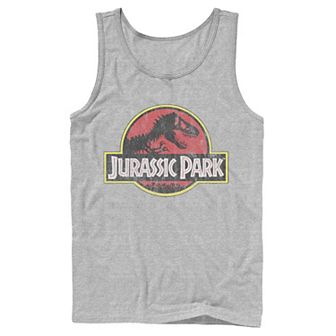 Men's Jurassic Park Distressed Original Park Logo Graphic Tank Top