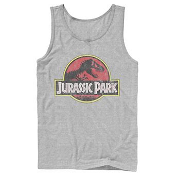 Men's Jurassic Park Distressed Original Park Logo Graphic Tank Top