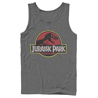 Men's Jurassic Park Distressed Original Park Logo Graphic Tank Top