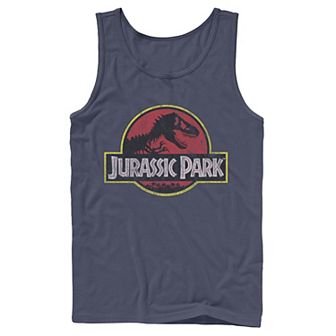 Men's Jurassic Park Distressed Original Park Logo Graphic Tank Top
