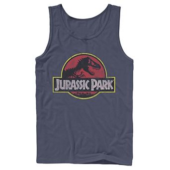 Men's Jurassic Park Distressed Original Park Logo Graphic Tank Top