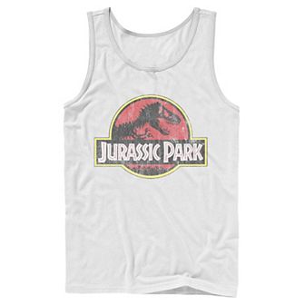 Men's Jurassic Park Distressed Original Park Logo Graphic Tank Top
