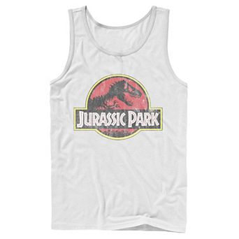 Men's Jurassic Park Distressed Original Park Logo Graphic Tank Top