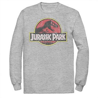 Men's Jurassic Park Distressed Original Park Logo Long Sleeve Graphic Tee