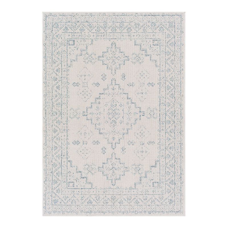 Decor 140 Ukiyo Bohemian Denim Area Rug, Blue, 8X10 Ft
