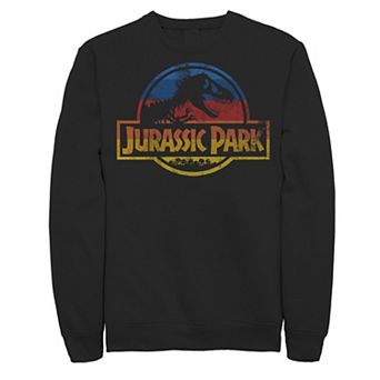 Men's Jurassic Park Retro Distressed Rainbow Logo Sweatshirt