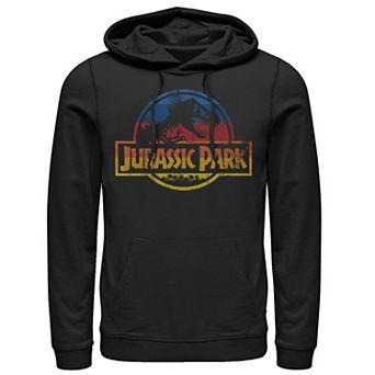 Men's Jurassic Park Retro Distressed Rainbow Logo Pullover Hoodie