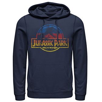 Men's Jurassic Park Retro Distressed Rainbow Logo Pullover Hoodie