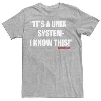 Men's Jurassic Park It's A Unix System Tee