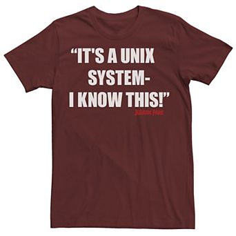 Men's Jurassic Park It's A Unix System Tee