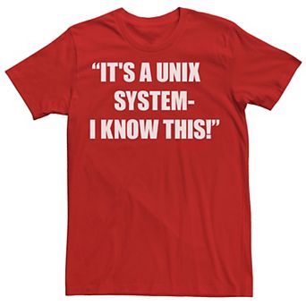 Men's Jurassic Park It's A Unix System Tee