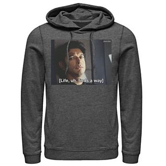 Men's Jurassic Park Life Finds A Way Goldblum Jeff Stare Pullover Hoodie