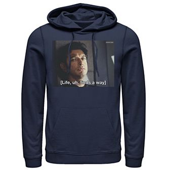 Men's Jurassic Park Life Finds A Way Goldblum Jeff Stare Pullover Hoodie