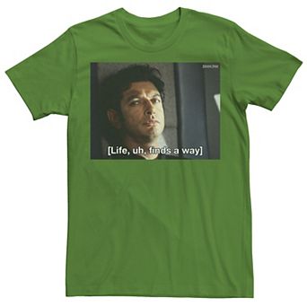 Men's Jurassic Park Life Finds A Way Goldblum Jeff Stare Tee