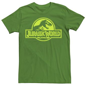 Men's Jurassic World Neon Green Classic Logo Tee