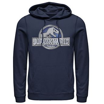 Men's Jurassic World Classic Metal Coin Logo Graphic Pullover Hoodie
