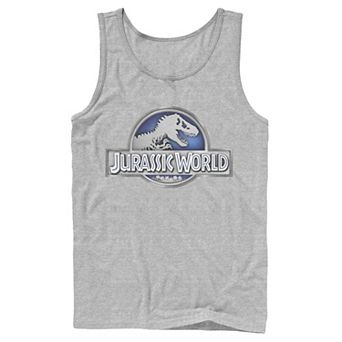 Men's Jurassic World Classic Metal Coin Logo Graphic Tank Top