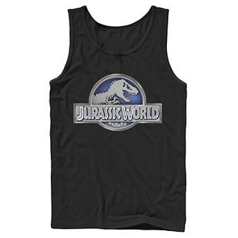 Men's Jurassic World Classic Metal Coin Logo Graphic Tank Top