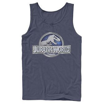 Men's Jurassic World Classic Metal Coin Logo Graphic Tank Top