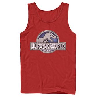 Men's Jurassic World Classic Metal Coin Logo Graphic Tank Top