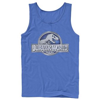 Men's Jurassic World Classic Metal Coin Logo Graphic Tank Top