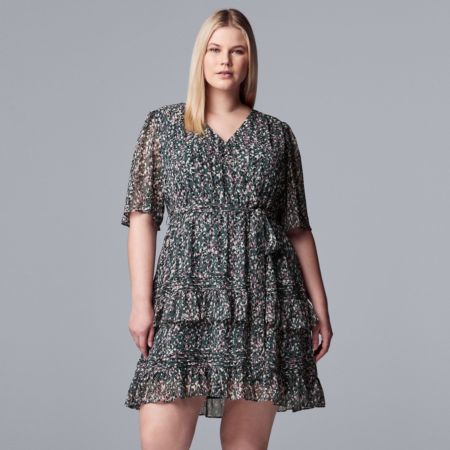 denim wrap dress plus size