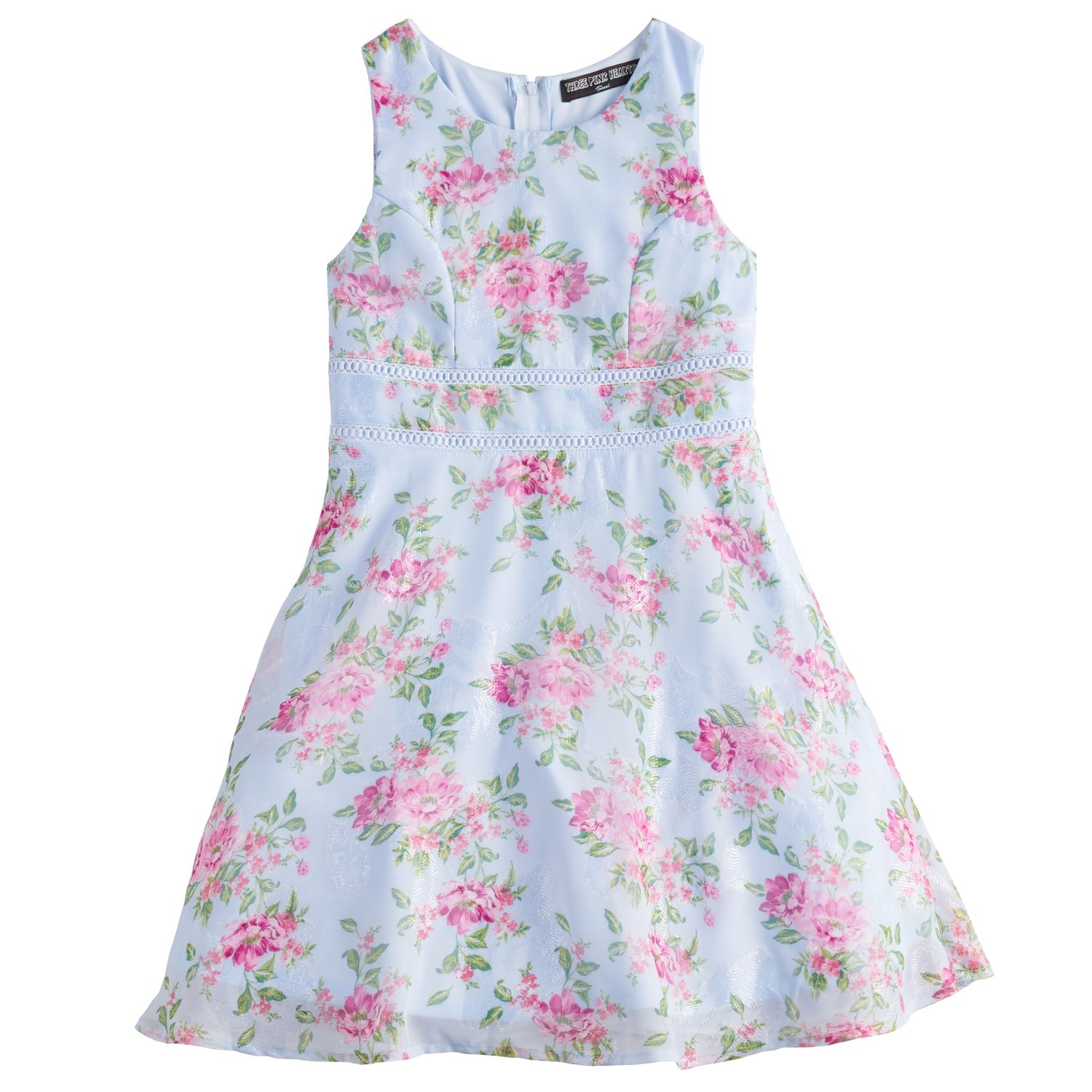 kohls three pink hearts dress