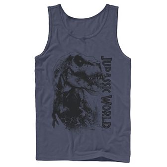 Men's Jurassic World T-Rex Close-Up Portrait Graphic Tank Top