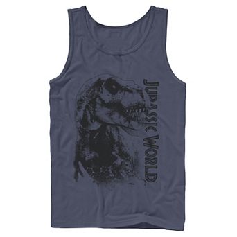 Men's Jurassic World T-Rex Close-Up Portrait Graphic Tank Top