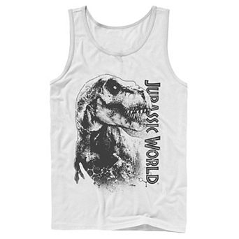 Men's Jurassic World T-Rex Close-Up Portrait Graphic Tank Top
