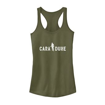 Junior's Star Wars The Mandalorian Cara Dune Silhouette Tank Top