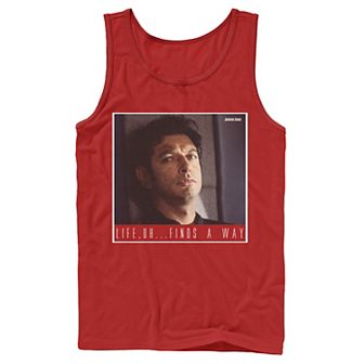 Men's Jurassic Park Ian Malcolm Life Finds A Way Tank Top