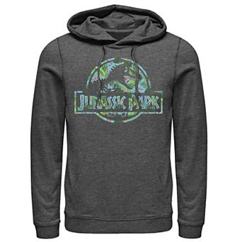 Men's Jurassic Park Tropical Tree Fill Fossil Logo Hoodie