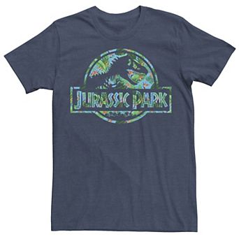 Men's Jurassic Park Tropical Tree Fill Fossil Logo Tee