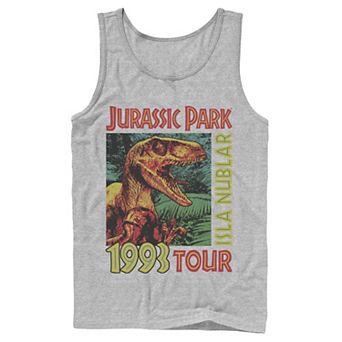 Men's Jurassic Park Isla Nublar 1993 Tour Poster Tank Top